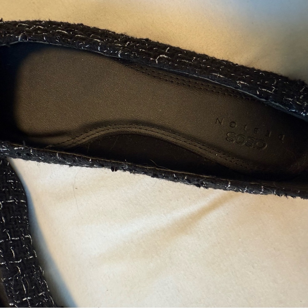 ASOS Design Tweed Women's Flats - Picture 2 of 4